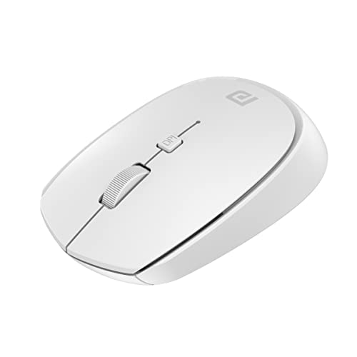 Portronics Toad 23 Wireless Optical Mouse With 2.4Ghz, Usb Nano Dongle, Optical Orientation, Click Wheel, Adjustable Dpi(White)