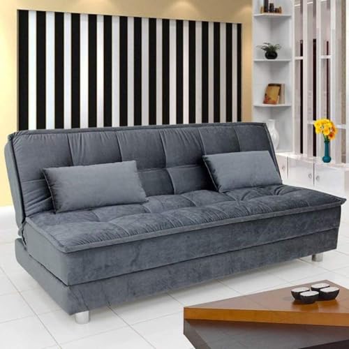 Casastyle Gaiety 3 Seater Fabric Sleeper Supersoft Sofa Cum Bed – (Grey)