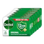 Dettol Original Bathing Soap Bar With 12Hr Germ Protection (900Gm) | Kills 99.99% Germs, 150G (Pack Of 6)