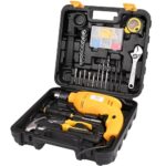 Asian Paints Corded Electric Professional Impact Drill Tool Kit,550 Watts,2900 Rpm,Chuck 13Mm Machine Variable Speed,Forward/Reverse Rotation,Double Insulation,Improved Carbon Brush(88 Pcs),Yellow