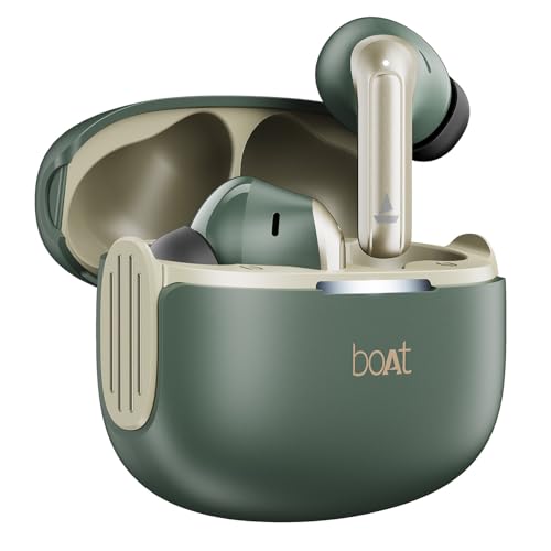 Boat 2025 Launch Airdopes 219, 4Mics Enx, 40H Battery, Best In Segment For Calling, Stream Ad Free Music Via App Support, Bluetooth Earbuds, Tws Ear Buds Wireless Earphones With Mic (Forest Sage)