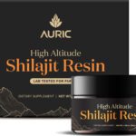 Auric Lab Certified Shilajit Resin For Energy & Endurance With Brass Spoon & Rock(30 G)