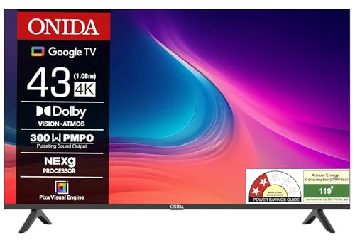 Onida 108 Cm (43 Inch) Nexg Series 4K Ultra Hd Led Smart Google Tv 43Uig
