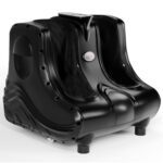 Lifelong Foot Massager Machine For Pain Relief | Electric Foot Massager With Digital Display | Feet Massager For Blood Circulation | Foot Pain Relief With Soothing Heat | Removable Cover | Black