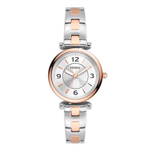 Fossil Carlie Analog Silver Dial Women’S Watch-Es5201