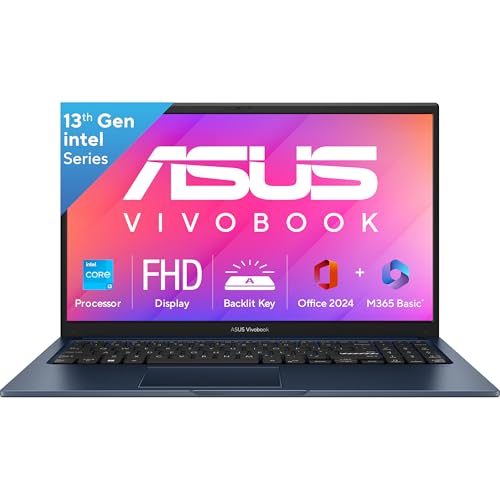 Asus Vivobook 15, 13Th Gen, Intel Core I3-1315U, 16Gb Ram, 512Gb Ssd, Fhd, Anti-Glare, 15.6″, 39.6 Cm, Windows 11 Home, M365 Basic(1Yr)* Office24, Quiet Blue, 1.70 Kg, X1504Va-Bq342Ws, Laptop