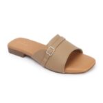 Chinraag Flat Sandal For Women And Girl’S Colour : Beige