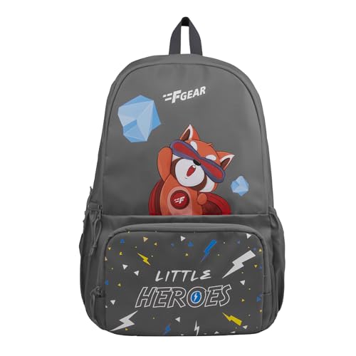 F Gear Little Heroes Grey 22 L Backpack|For Primary School|Tuition|College|Picnic Outing Backpack|Trendy & Stylish |Best Bags For Everyday Use For Girls Boys Kids Adults Men & Women|Gifting Bag