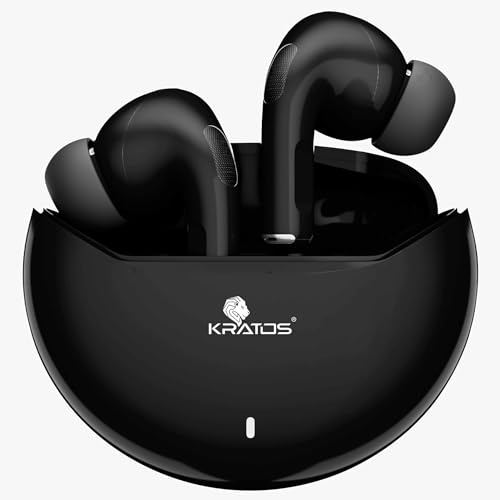 Kratos Tw02 Ear Buds Wireless With 30H Playtime, Noise Isolation & Clear Calls, Bluetooth Earbuds With Voice Assistant, Ear Buds With Bluetooth V 5.3 & With Type C Fast Charging, Ipx5 Tws Earphones