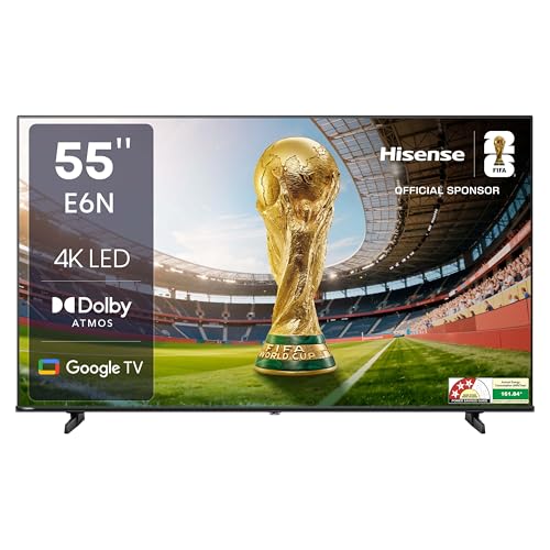 Hisense 139 Cm (55 Inches) E6N Series 4K Ultra Hd Smart Led Google Tv 55E6N (Black)