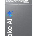 Samsung 330 L, 2 Star, Convertible 5-In-1, Digital Inverter, Frost Free Double Door, Wifi Enabled Bespoke Ai Refrigerator (Rt34Dg5A2Bslhl, Ez Clean Steel/Real Steel, Silver)