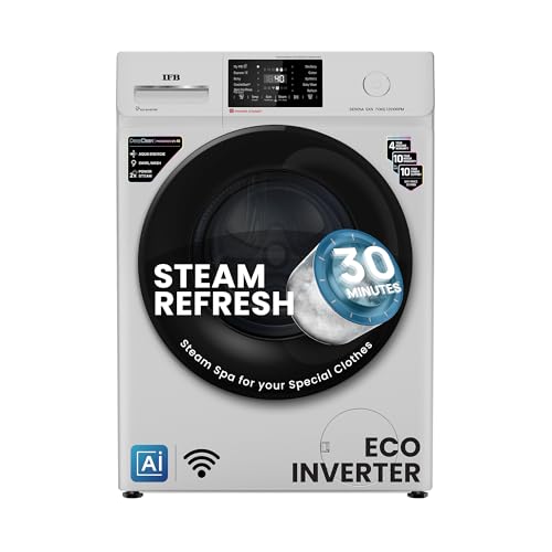 Ifb 7 Kg 5 Star, Deepclean® Technology, Ai Powered, Wifi, Fully Automatic Front Load Washing Machine (Serena Gxn 7012 Cms, Powersteam®, 9 Swirl, Steam Refresh, Inbuilt Heater, Eco Inverter, Grey)