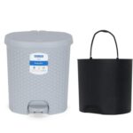 Kolorr Magnum 6 Litres Dustbin With Lid Plastic Garbage Waste Pedal Bin With Inner Bucket For Kitchen/Home/Office/Bathroom – (Daiso Grey)