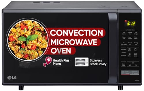Lg 28 L Convection Microwave Oven (Mc2846Bv, Black, Health Plus Menu, Indian Cuisine, Tandoor Se, Steam Clean & Stainless Steel Cavity)