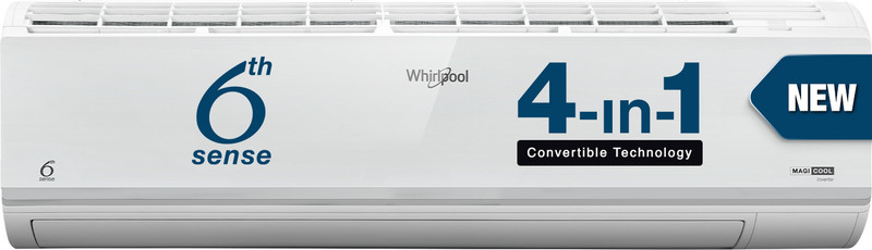 Whirlpool 2023 Model 1.5 Ton 5 Star Split Inverter With Heavy Duty Cooling Ac(Magicool 15T 5S Inv Cnv S4I2Ad0-I/Magicool 15T 5S Inv Cnv S4I2Ad0-O, White)