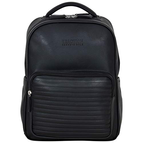 Kenneth Cole Reaction On Track Pack Vegan Leather 15.6” Double Compartment Laptop Backpack With Rfid
