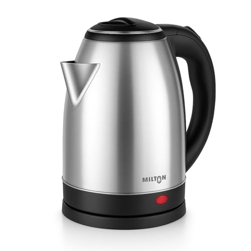Milton Rapid Electric Kettle 1.8L | 1500 Watts | Stainless Steel Hot Water Portable Electric Kettle For Home, Office | Auto Shut-Off With Wide Mouth | Cool-Touch Handle And Single-Touch Lid Lock