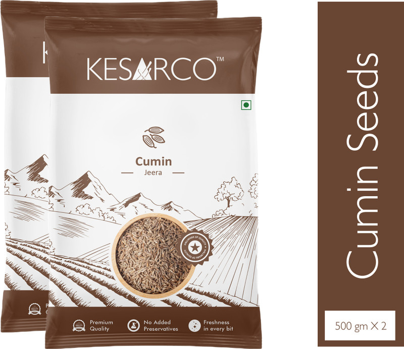 Kesarco Cumin (Jeera) Seeds – Whole (Jeera Sabut)(2 X 0.5 Kg)