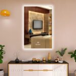Luppra 12 X 18 Touch-Sensor Led Wall Mirror Bathroom Mirror(Rectangle Finish : Polished)