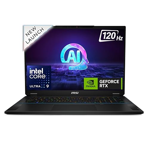 Msi Stealth 18 Ai Studio,Intel 1St Gen. Ultra 9 185H,Built-In Ai,46Cm 16:10 Uhd+ Miniled120Hz Gaming Laptop(32Gb/2Tb Nvme Ssd/Windows 11 Home/Nvidia Geforce Rtx 4080/Midnight Black/2.89Kg),A1Vhg-023In