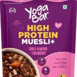 Yogabar High Protein Muesli 1Kg Jar, Choco Almond & Cranberry With Probiotics & Omega-3 Jar(1 Kg)