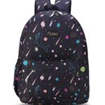 Irmao Casual Backpacks For Women,Stylish And Trendy College Backpacks For Girls, Water Resistant And Lightweight Mini Bags (Black Whale)