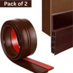 Pyorit (Pack Of 2) Self-Adhesive Rubber Door Seal Self-Adhesive Window/Door Tape For Seal, Cockroach Insect Bugs Stopper 1 Meter Floor Mounted Door Stopper(Brown)