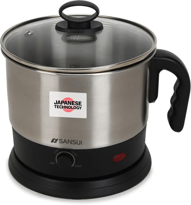 Sansui Multi Kettle Multi Cooker Electric Kettle(1.2 L, Silver, Black)
