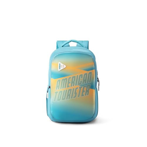 American Tourister Nexa Style 03, Large 3 Compartment Backpack, 32L With Spacious Interiors Bags For School, Office, College, Gift For Men & Women – Grey/Yellow