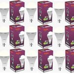 Desidiya® 9 Watt B22 Base 6500K Inverter Rechargeable Emergency Led Bulb For Home Crystal White (Pack Of 12)