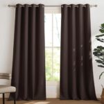 Galaxy Home Decor Premium Blackout Curtain For Window 4 Feet | Thermal Insulated Modern Window Curtain With Rings For Living Room & Bedroom | Pack Of 1,Brown