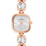 French Connection Square Dial Stone On Strap Analog Watch For Women -Fcn0106Srgm