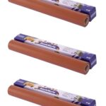 Kaanuka Brown Waterproof Text Book Cover Roll Exercise Books Cover Roll Synthetic Paper Roll Binding Cover Rolls (Pack Of 3)