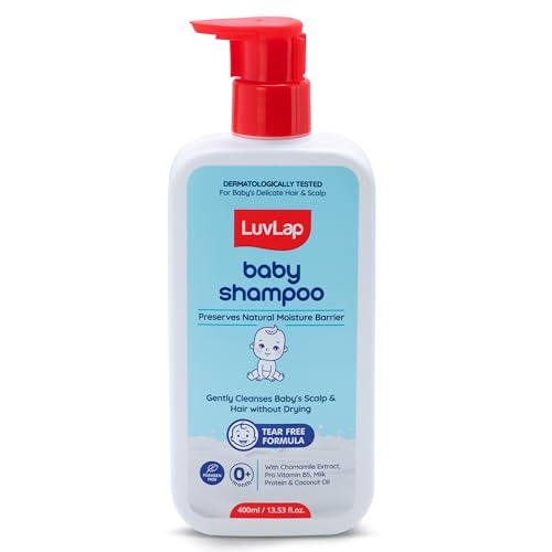 Luvlap Milky Soft Baby Shampoo – 400Ml, Tear Free Formula, With Milk Protein, Vitamin E & Coconut Oil, Shea Butter & Chamomile, Gentle Care For Baby’S Soft Hair, No Paraben, Dermatologically Tested