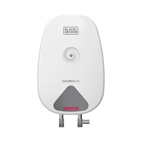 Black+Decker Galerus Plus Geyser 5.9 Litre | Instant Water Heater For Home & Kitchen | 3Kw | High Grade Stainless Steel Tank I Copper Sheathed Heating Element I 5 Year Tank Warranty | Water Geyser