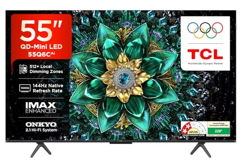 Tcl 139 Cm (55 Inches) 4K Uhd Smart Qd-Mini Led Google Tv 55Q6C