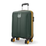 Safari Cabin Polycarbonate Spinner Thorium Neo 8 Wheels 55Cm Size Trolley Bag, Hard Case, 360º Wheeling Carry-On Luggage For Men & Women, Travel Bag, Suitcase For Travel, Dusk Green