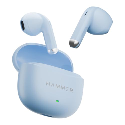 Hammer New Ultra Pods 2026 Tws Wireless Bluetooth Earbuds With Inbuilt Mic, 100H Standby Time, 50H Playtime, Usb Type-C, 13Mm Dynamic Drivers, Bt V6.0, Ipx5 Water-Resistant Earphones (Blue)