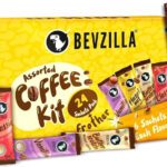 Bevzilla Instant Coffee Gift Box Of 24 Assorted Coffee Sachets & Frother Instant Coffee(24 X 2 G, Vanilla, Hazelnut, Unflavoured, Butterscotch Flavoured)