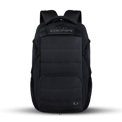 Gear Aspire 19”/30L Large Water Resistant Laptop Backpack | Casual Backpack | Daypack | Travel Backpack | College Bag For Men/Women (Black)
