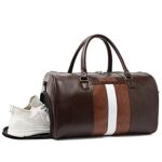Fur Jaden Weekender Travel Duffle Bag With Separate Shoe/Laundry Compartment For Men & Women Made Of Vegan Leather