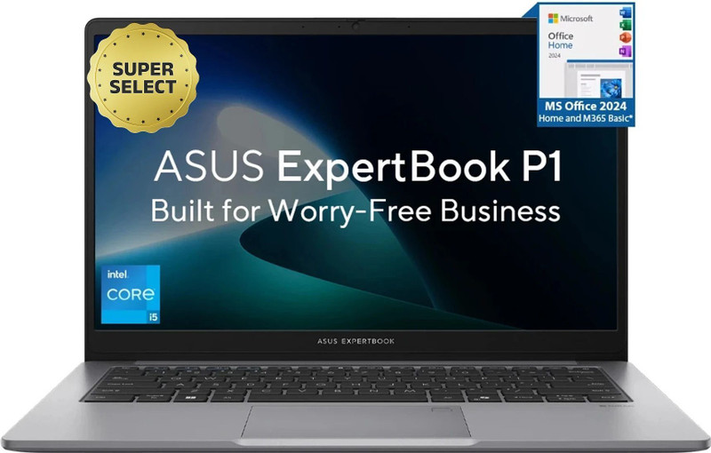 Asus Expertbook P1 High-Performance Processor Intel Core I5 13Th Gen 13420H – (32 Gb/512 Gb Ssd/Windows 11 Home) P1403Cva-S60939Ws Thin And Light Laptop(14 Inch, Misty Grey, 1.42 Kg, With Ms Office)