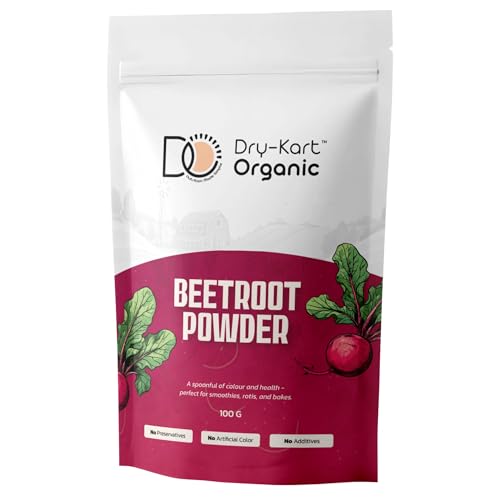 Dry-Kart Organic Beetroot Powder 100 G | For Kids & Family Nutrition | 100% Pure & Natural