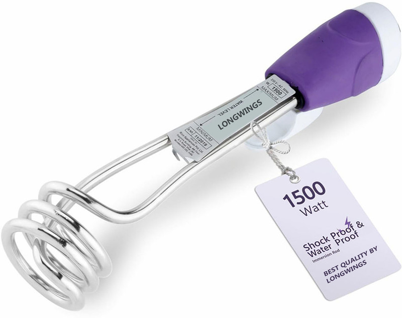 Longwings Japanese Technology Water Heater Immersion Rod With Shockproof Protection 1500 W Shock Proof Immersion Heater Rod(Water)