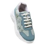 Femme Women’S Sneakers|Lightweight|Water-Resistance|Soft Cushioned|Anti-Skid|Mid-Top|Fashion|Trendy|Party Shoes|Slip-Resistance|Casual Shoes| Running, Gym & Walking|Printed Sneakers|Blue|Uk 4