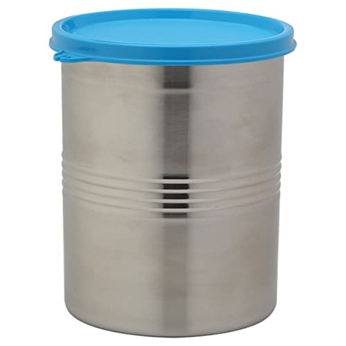 Signoraware Modular Stainless Steel Container Round 4500Ml, Set Of 1,Blue