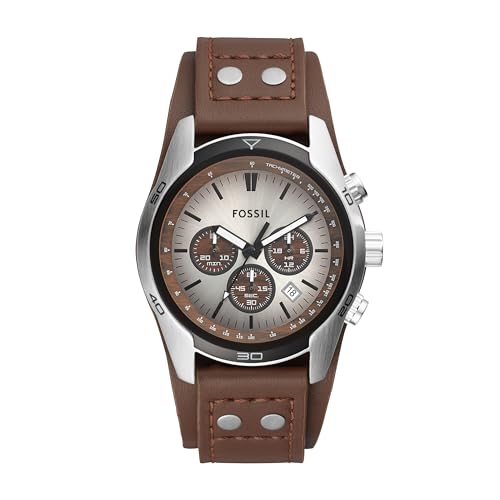 Fossil Cuff Chronograph White Dial Men’S Watch-Ch2565