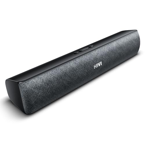 Mivi Fort Q18 Soundbar With 18W Bluetooth Speakers Soundbar, 2.0 Channel With 2 In-Built Full-Range Speakers, Multiple Input Modes, 6H Playtime, 2000Mah, Made In India Sound Bar For Tv
