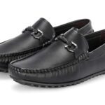 Massari Faux Leather Loafers For Men Black