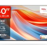 Tcl 101 Cm (40 Inches) Metallic Bezel-Less Full Hd Smart Android Led Tv 40L4B (Black)